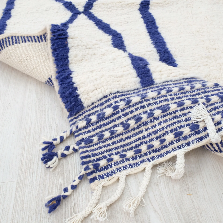 Authentic Custom Beni Ourain Rug | The Artisanal Cobalt Line Rug