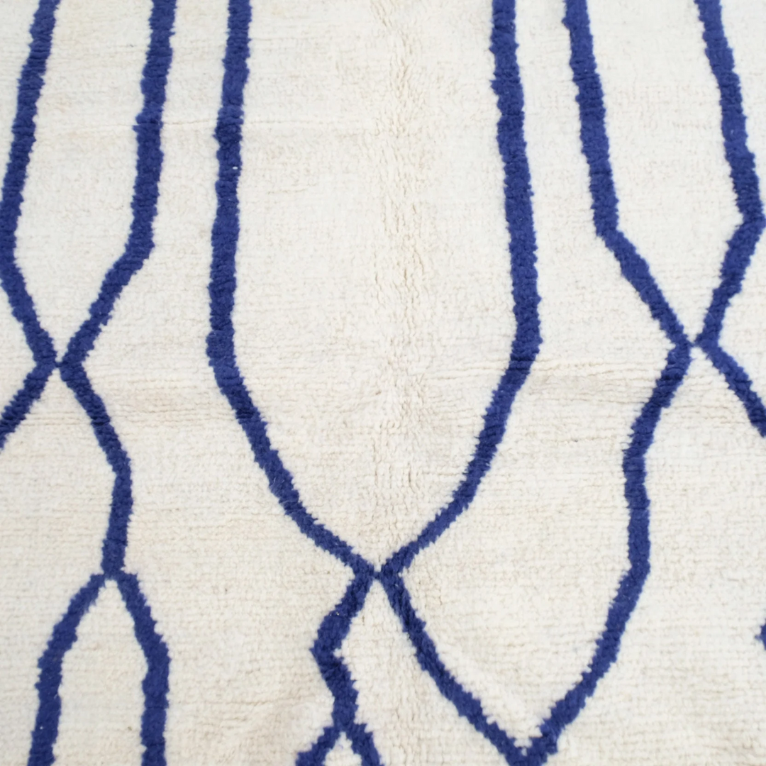 Authentic Custom Beni Ourain Rug | The Artisanal Cobalt Line Rug