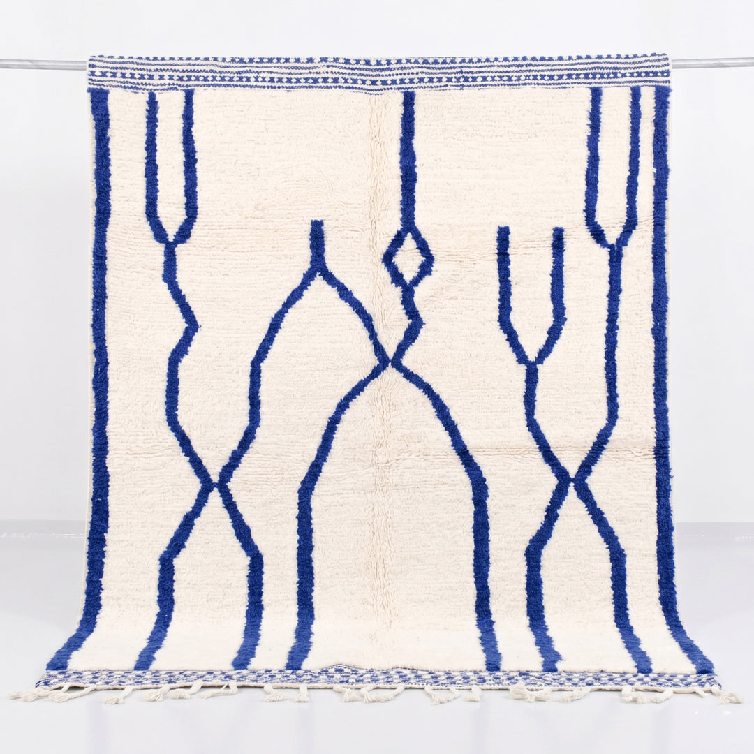 Authentic Custom Beni Ourain Rug | The Artisanal Cobalt Line Rug