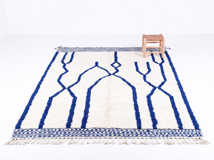 Authentic Custom Beni Ourain Rug | The Artisanal Cobalt Line Rug