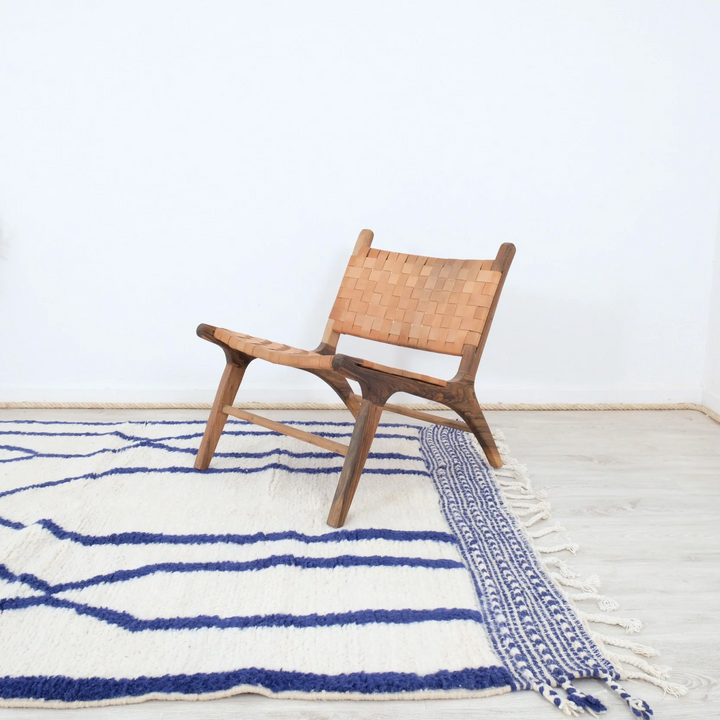Authentic Custom Beni Ourain Rug | The Artisanal Cobalt Line Rug