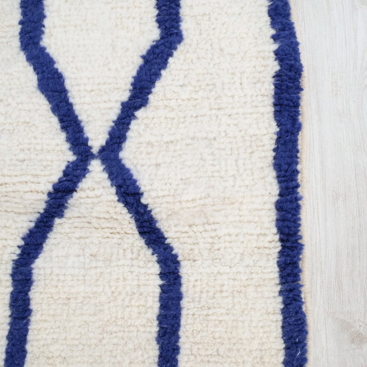 Authentic Custom Beni Ourain Rug | The Artisanal Cobalt Line Rug