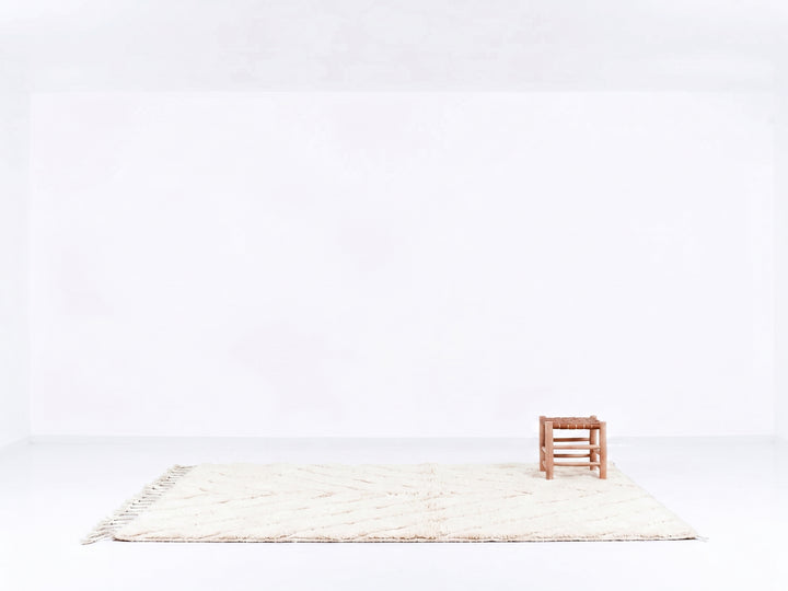 Authentic Custom Beni Ourain Rug | The Atlas Carved Chevron