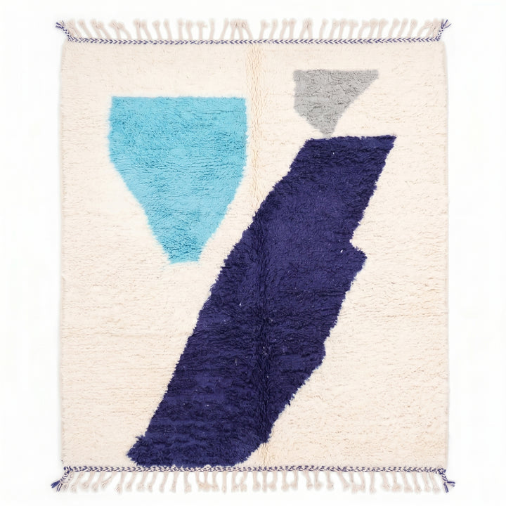 Authentic Custom Beni Ourain Rug | The Bespoke Light Blue