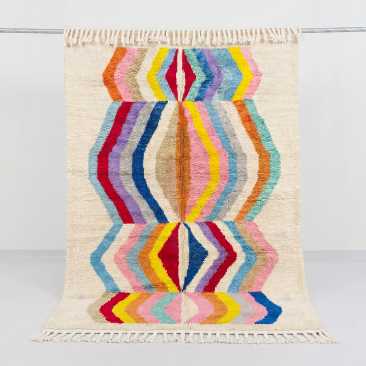Tapis Beni Ourain sur mesure | Le Sablier Chromatique Vibrant