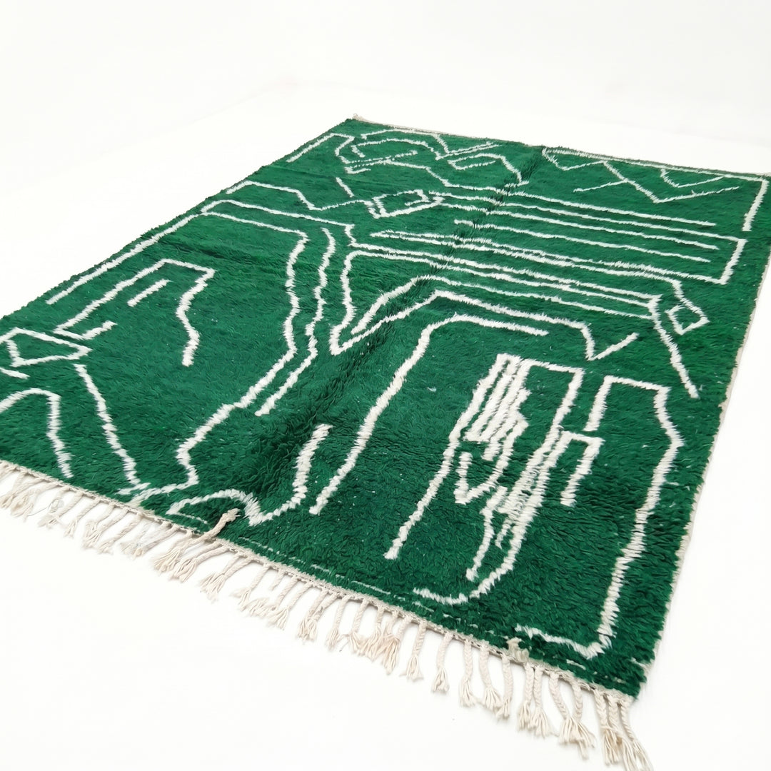 Authentic Custom Beni Ourain Rug | The Emerald Labyrinth
