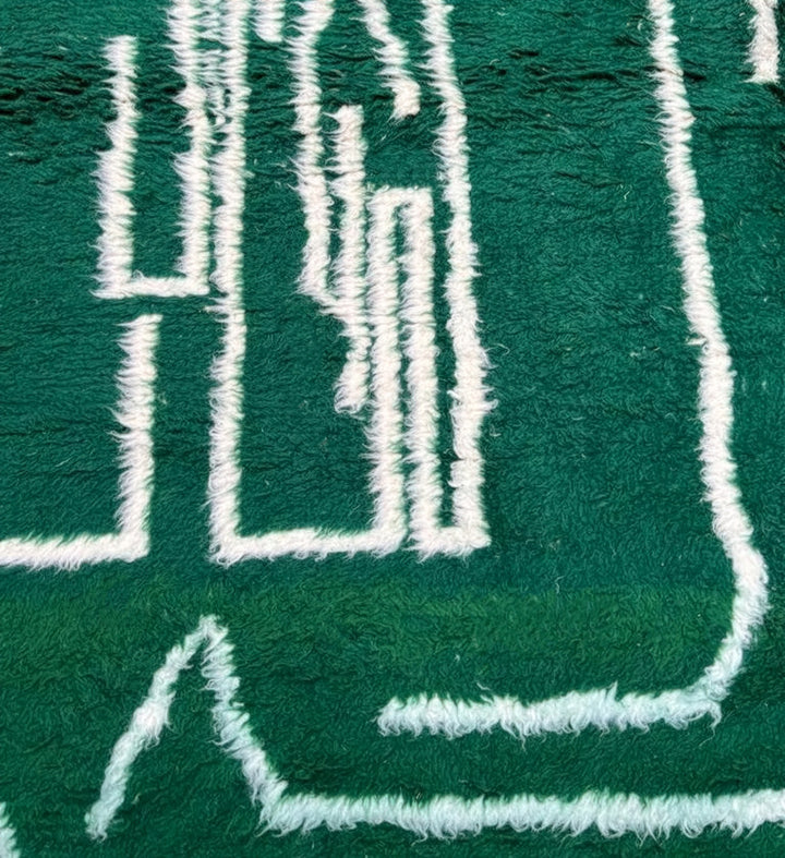 Authentic Custom Beni Ourain Rug | The Emerald Labyrinth