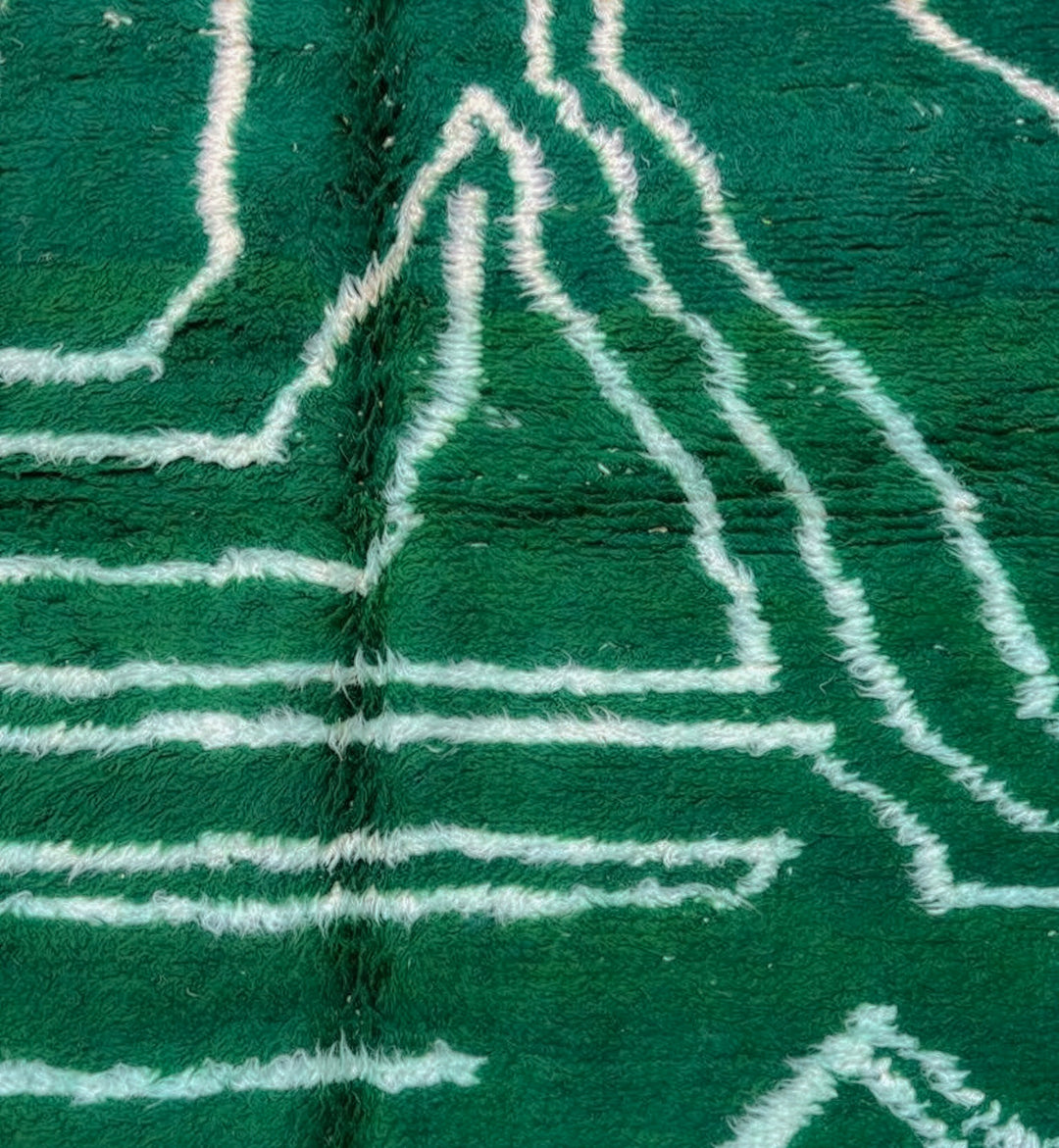 Authentic Custom Beni Ourain Rug | The Emerald Labyrinth
