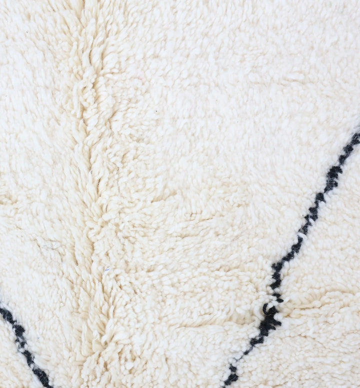 Authentic Custom Beni Ourain Rug | Cream &amp; Charcoal Diamond