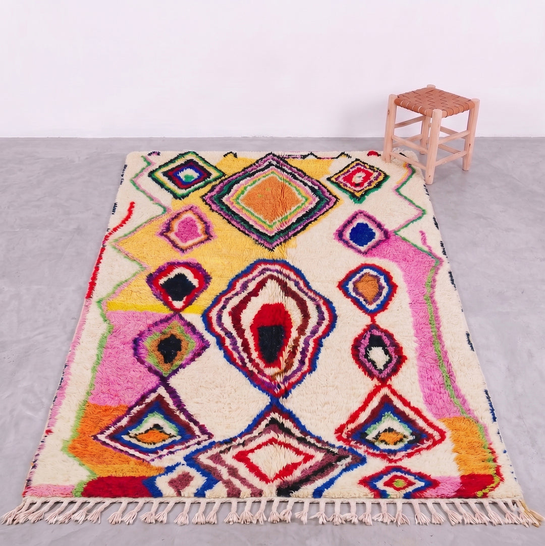 Custom Beni Ourain Rug | The Kaleidoscope Vivid Abstract Motifs