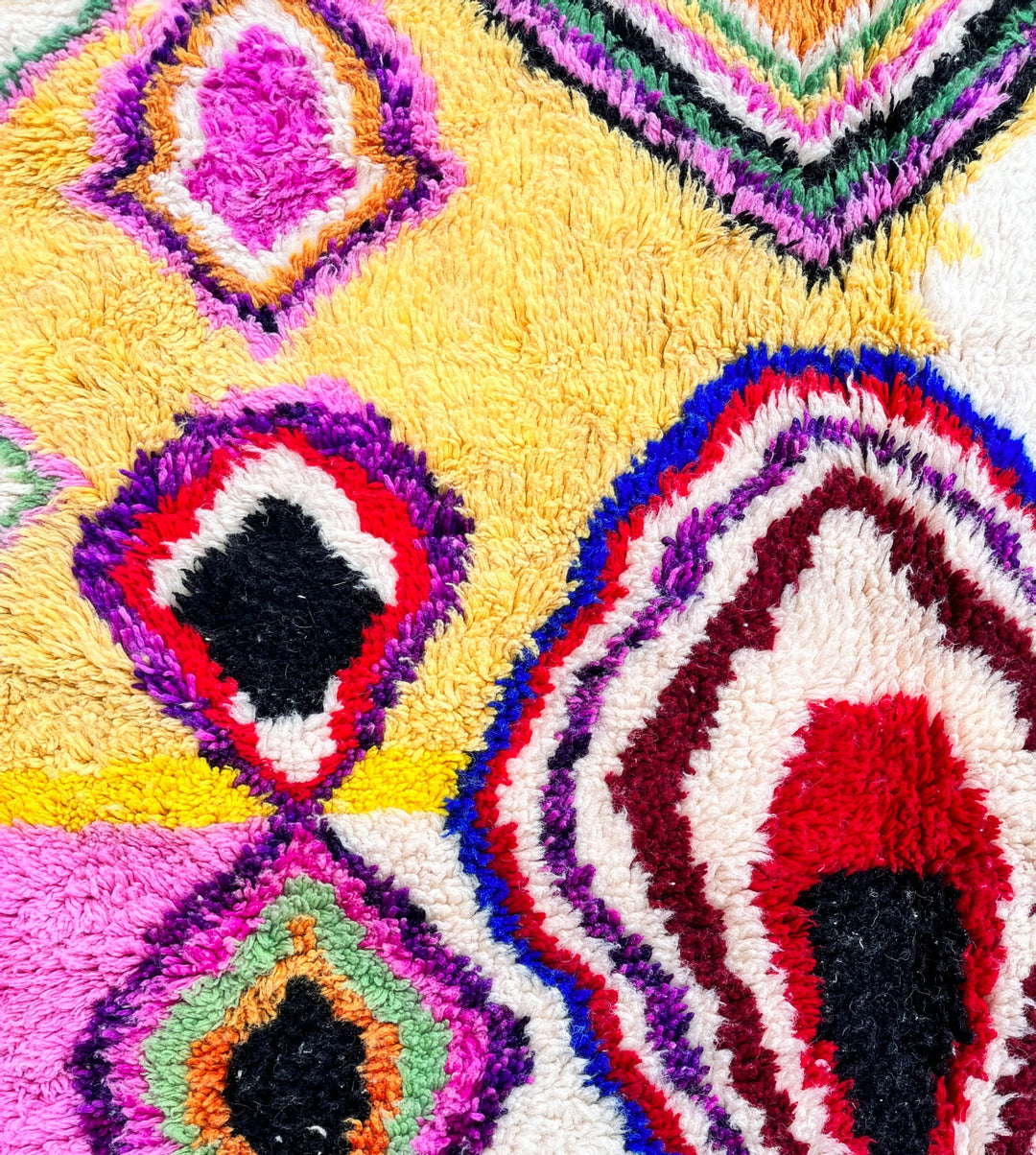 Custom Beni Ourain Rug | The Kaleidoscope Vivid Abstract Motifs