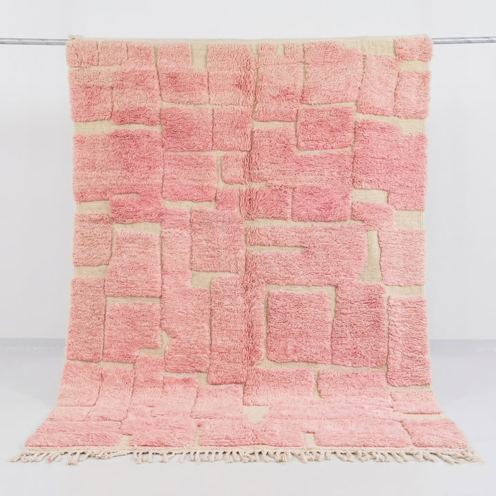 Tapis Beni Ourain personnalisé | Le tapis Rose Quartz Block