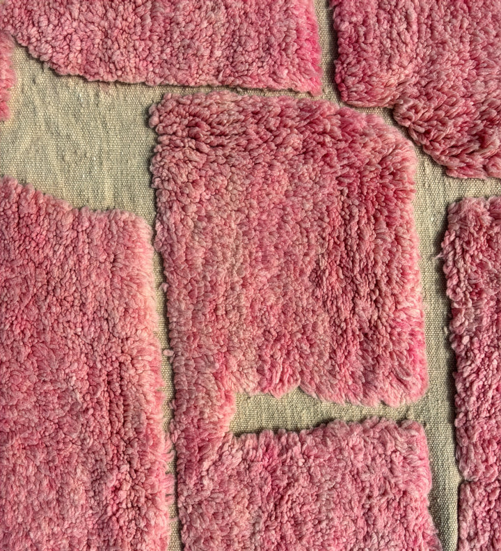 Tapis Beni Ourain personnalisé | Le tapis Rose Quartz Block