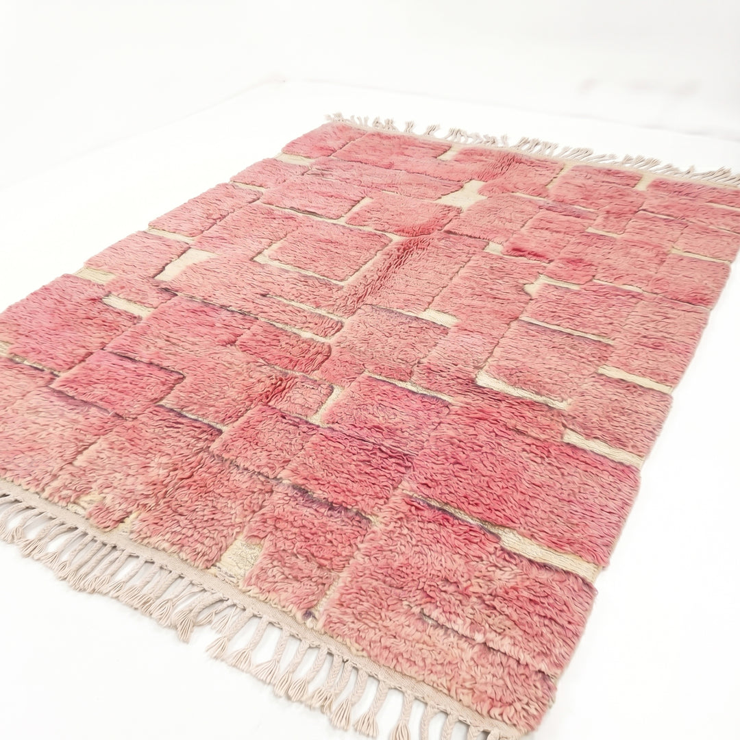 Tapis Beni Ourain personnalisé | Le tapis Rose Quartz Block