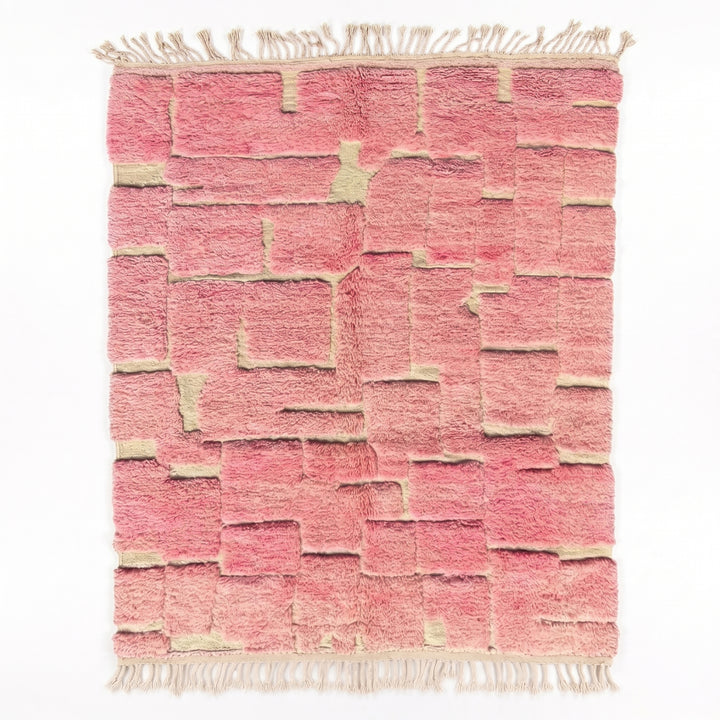 Tapis Beni Ourain personnalisé | Le tapis Rose Quartz Block