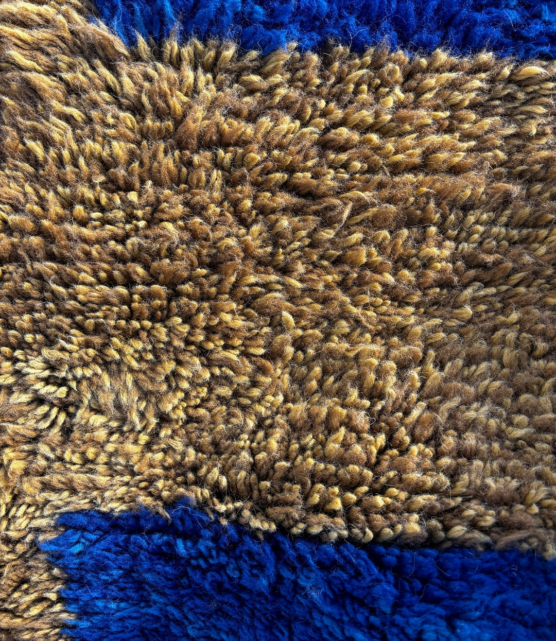 Custom Beni Ourain Rug | Vibrant Blue Geometric Maze