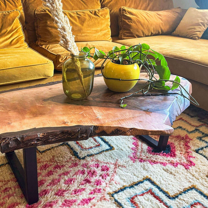 Authentic Custom Beni Ourain Rug | Vibrant Boho Azilal Geometric