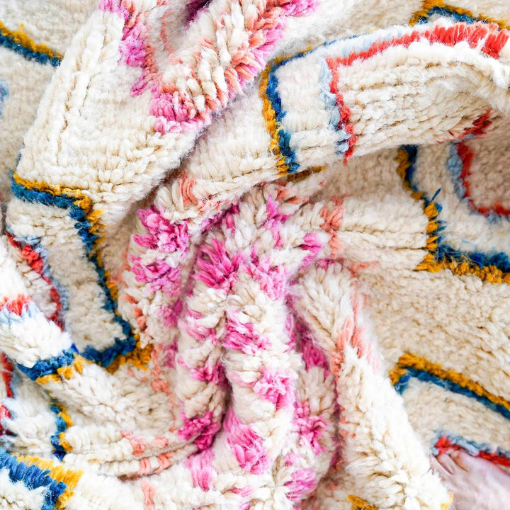 Custom Beni Ourain Rug | Vibrant Boho Azilal Geometric