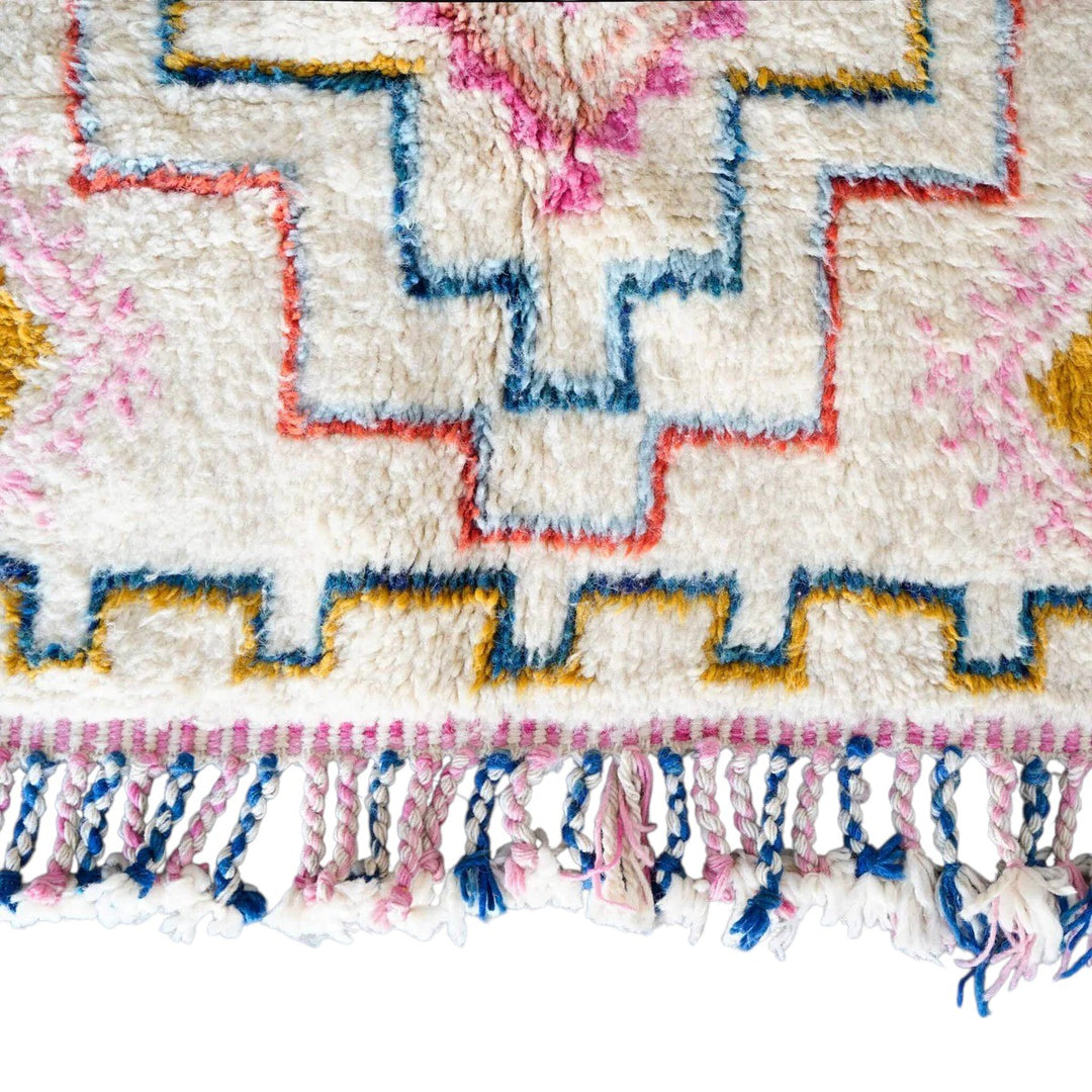 Custom Beni Ourain Rug | Vibrant Boho Azilal Geometric