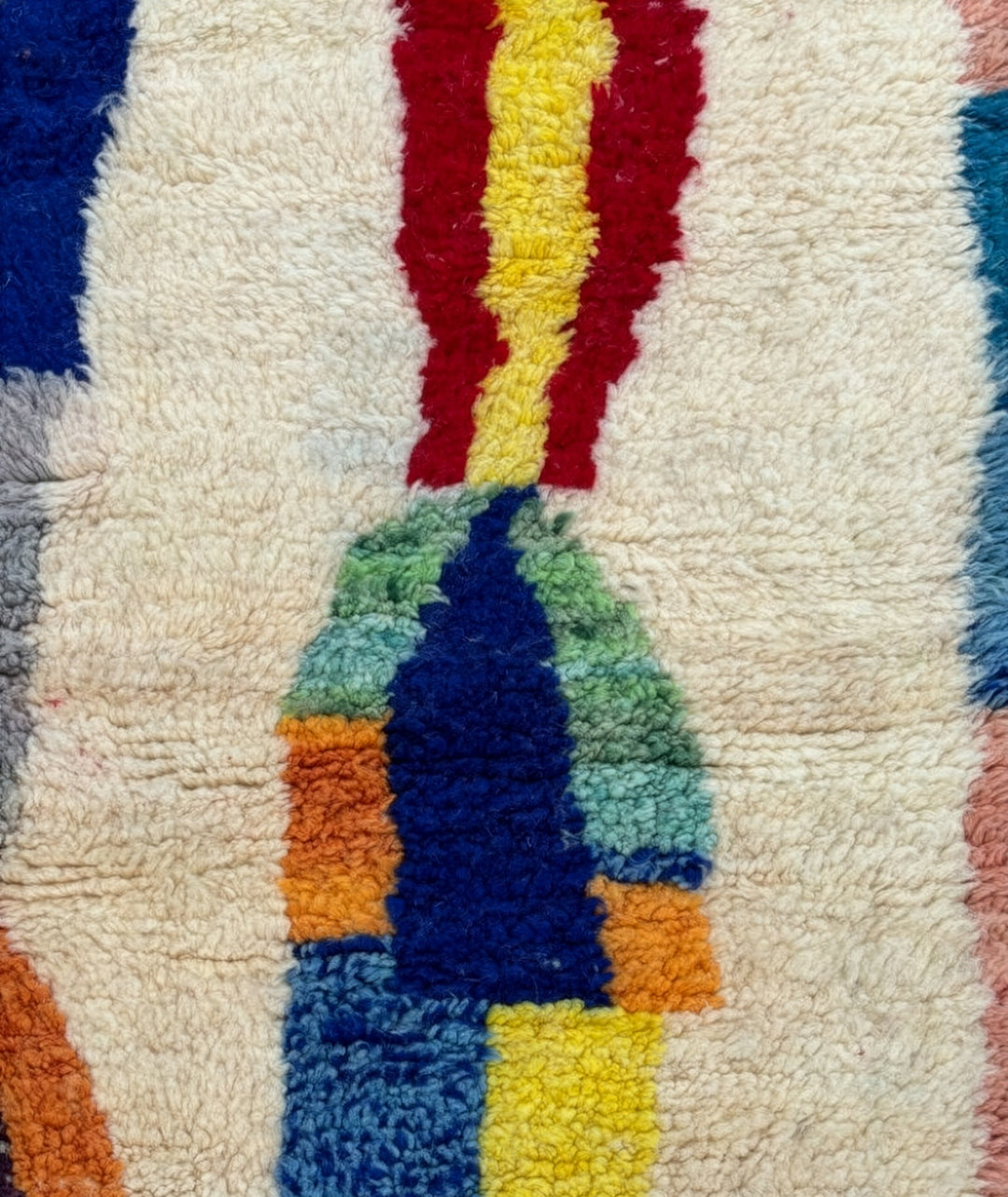 Custom Beni Ourain Rug | Vibrant Geometric Pillars Handwoven Berber