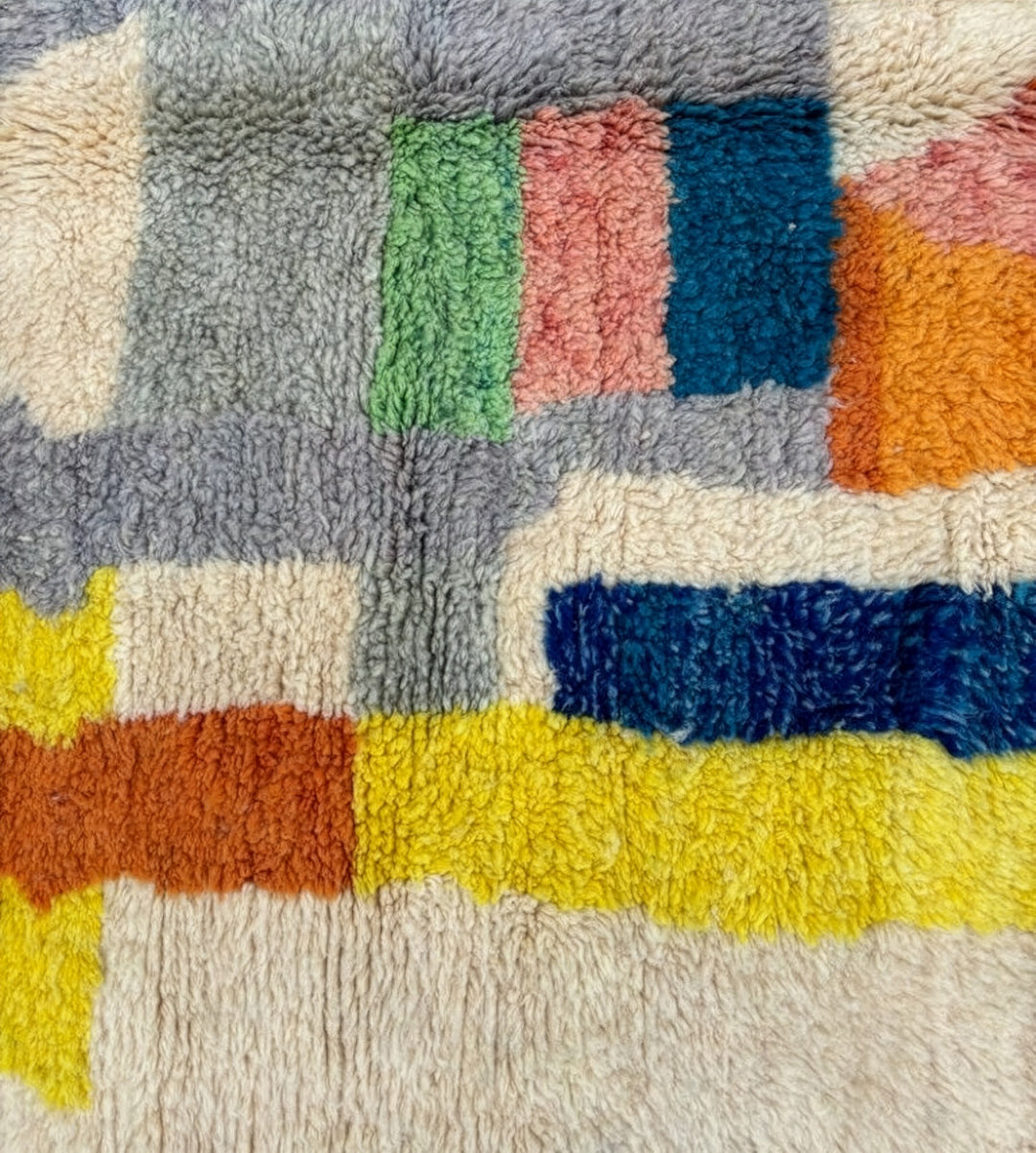 Custom Beni Ourain Rug | Vibrant Geometric Pillars Handwoven Berber