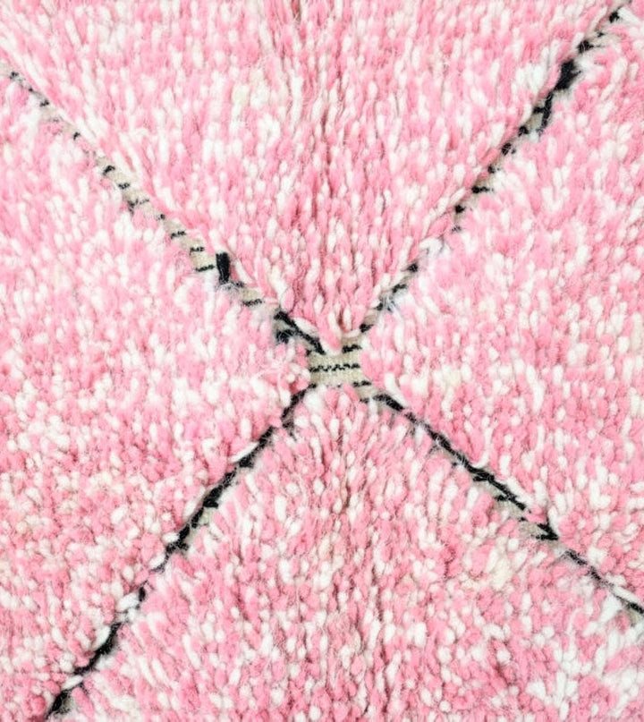 Custom Beni Ourain Rug | Vibrant Pink Diamond Trellis