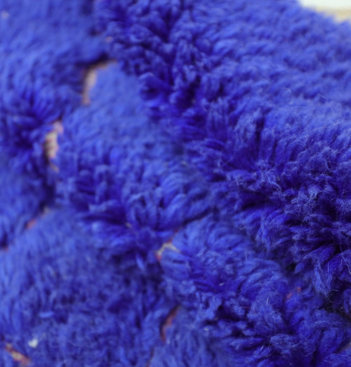 Custom Beni Ourain Rug | Vibrant Royal Blue