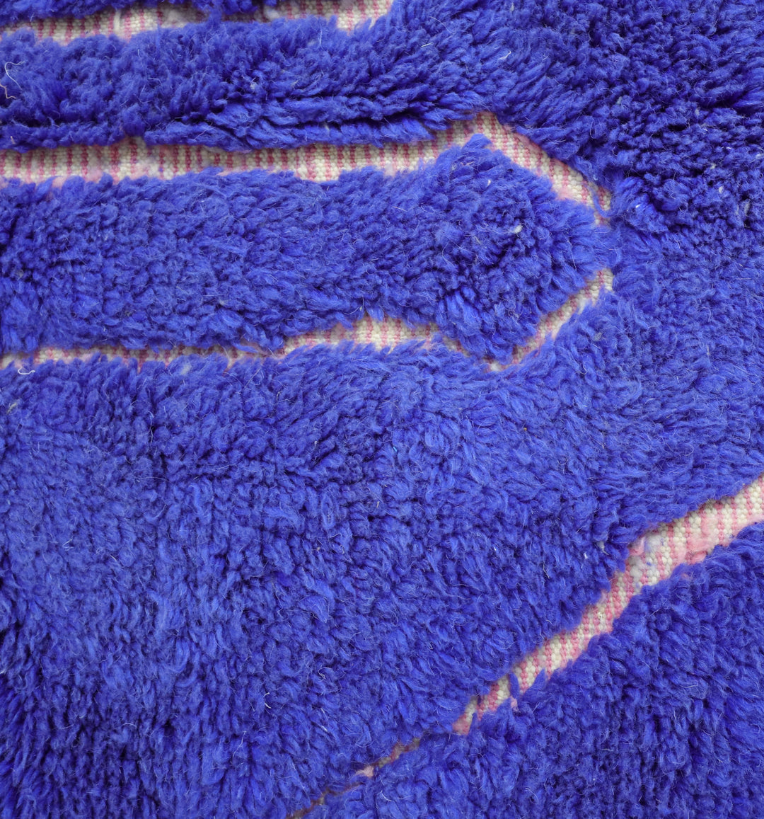 Authentic Custom Beni Ourain Rug | Vibrant Royal Blue