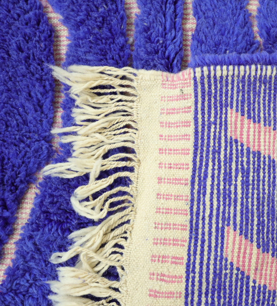Custom Beni Ourain Rug | Vibrant Royal Blue