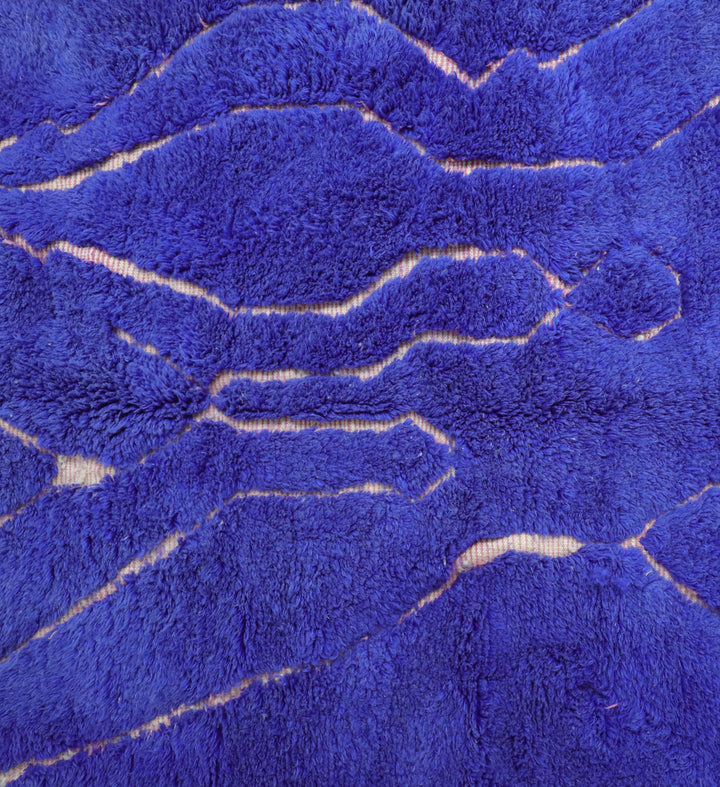 Custom Beni Ourain Rug | Vibrant Royal Blue