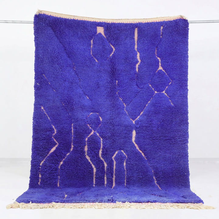 Custom Beni Ourain Rug | Vibrant Royal Blue