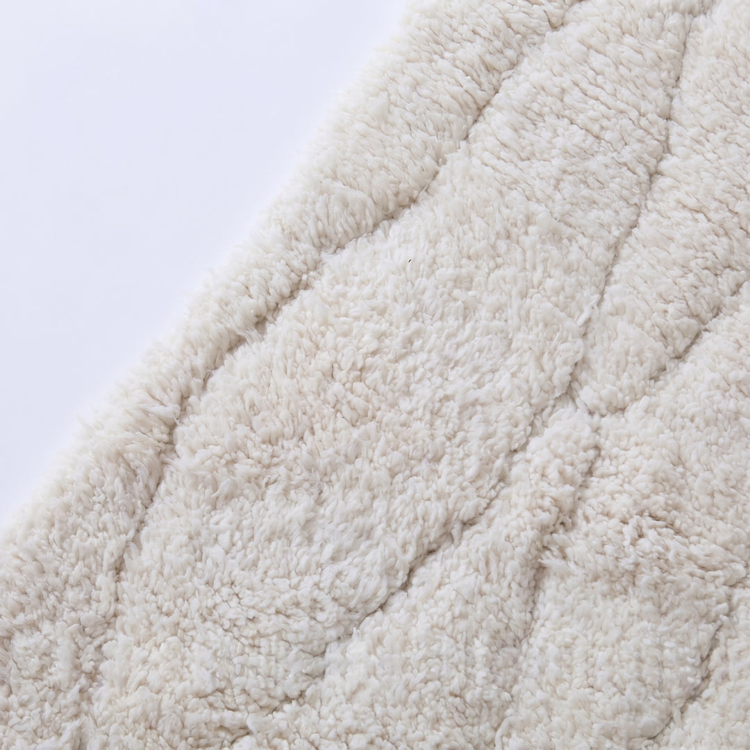 Custom Beni Ourain Rug | Sculpted High-Low Ivory Wool