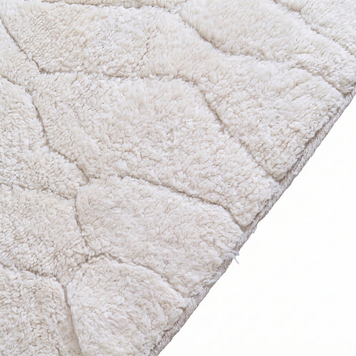 Custom Beni Ourain Rug | Sculpted High-Low Ivory Wool