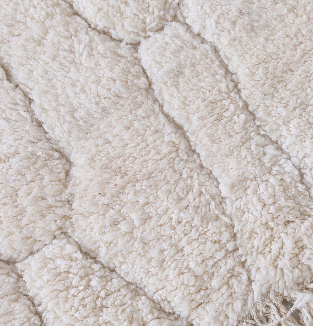 Custom Beni Ourain Rug | Sculpted High-Low Ivory Wool