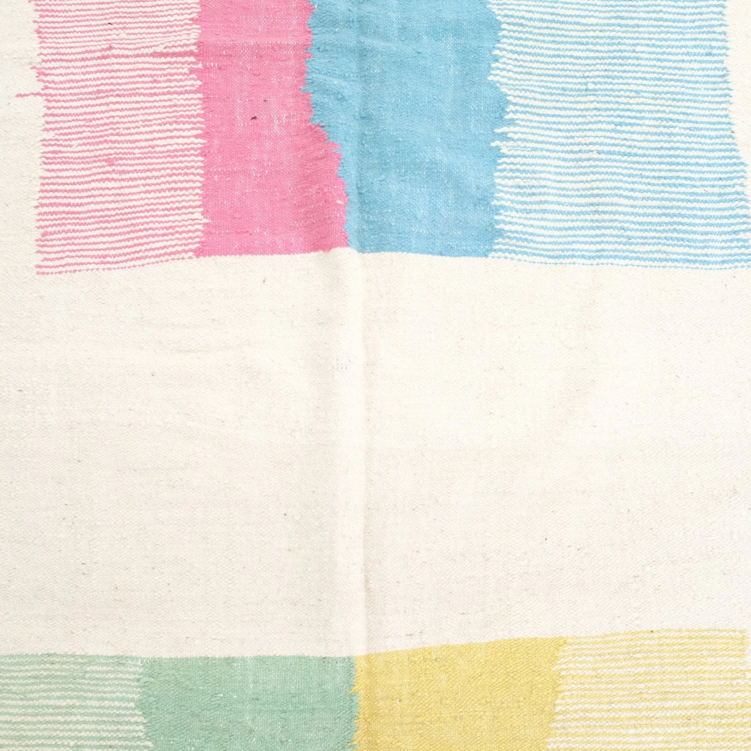Custom Flatweave Kilim Rug | Modern Striped Moroccan Kilim