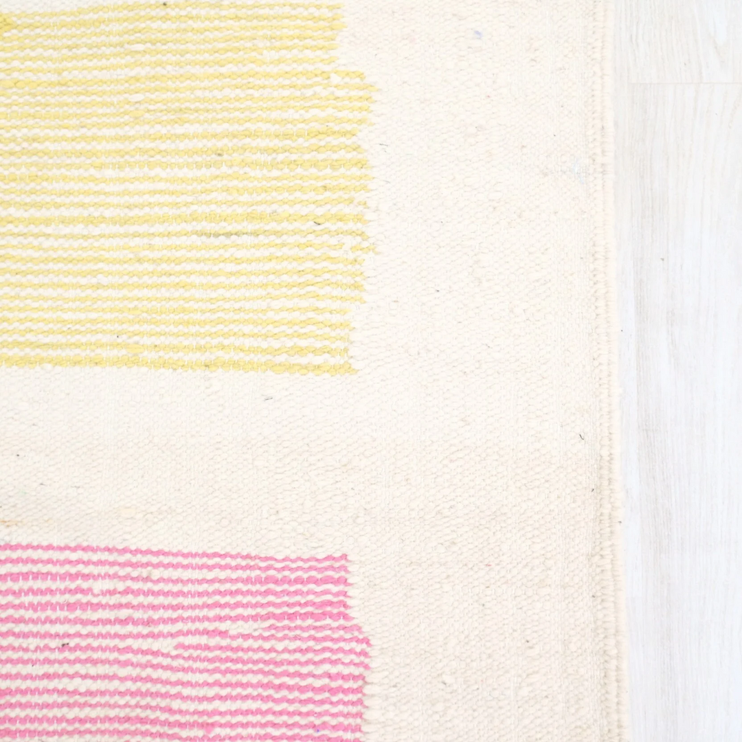 Custom Moroccan Round Rug – Modern Striped Moroccan Kilim