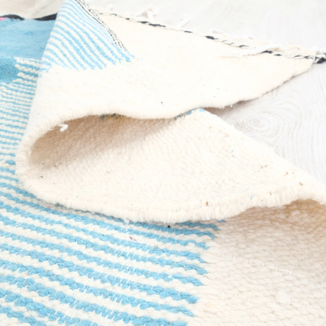 Authentic Custom Beni Ourain Rug | Modern Striped Moroccan Kilim