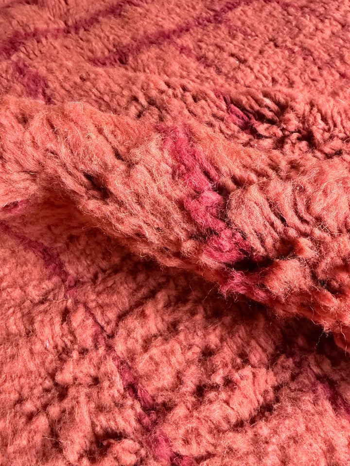 Custom Moroccan Rug | Terracotta &amp; Burgundy Geometric Grid