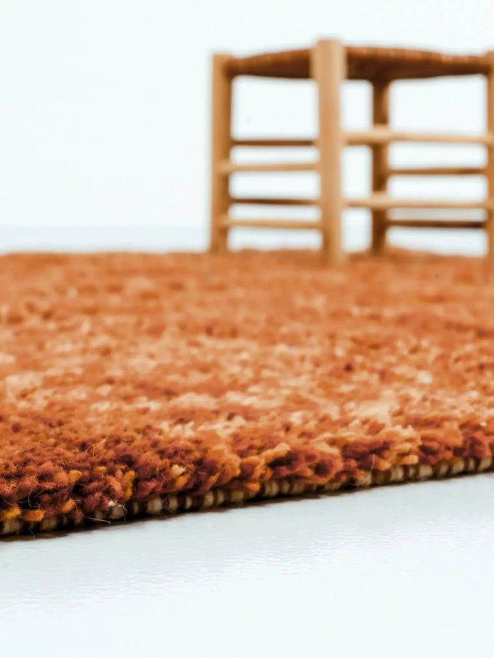 Custom The Aker Beni Mrirt Rug | Hand-Knotted Terracotta &amp; White Geometric Craftily Marrakech