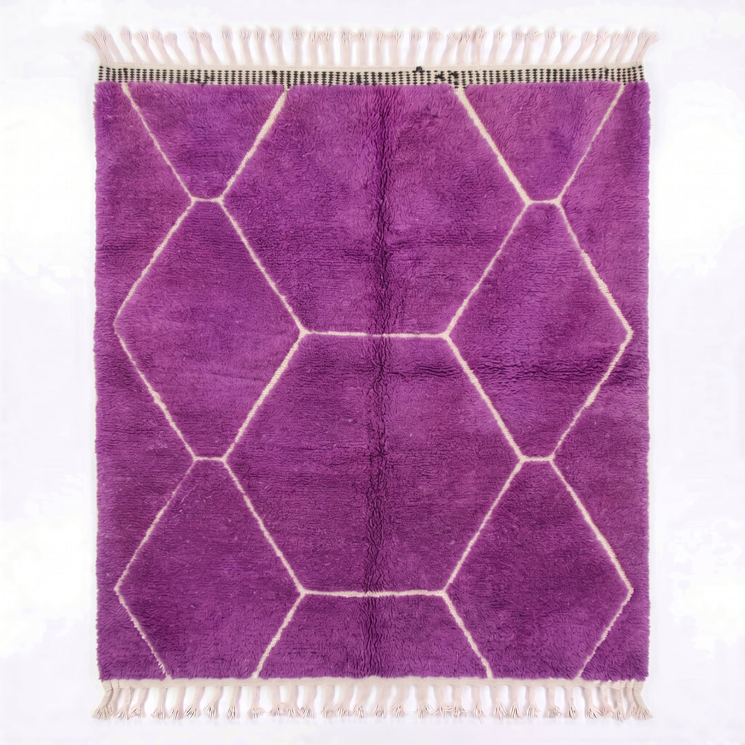 Custom Beni Ourain Rug | Amethyst Purple
