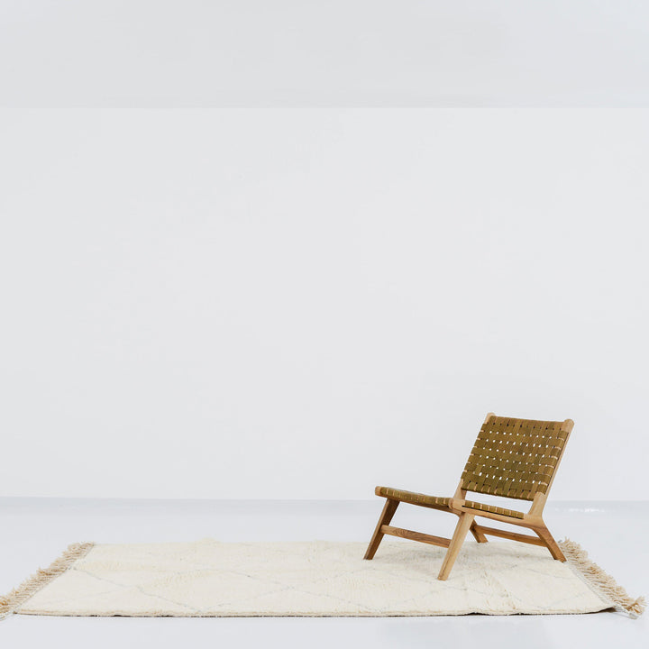 Authentic Custom Beni Ourain Rug | Classic Grey Diamond Trellis