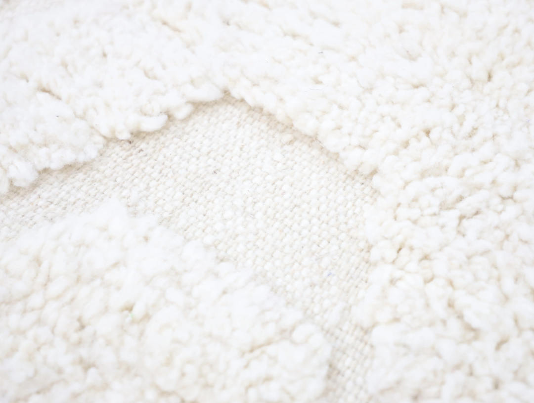 Custom Beni Ourain Rug | Minimalist Carved Ivory