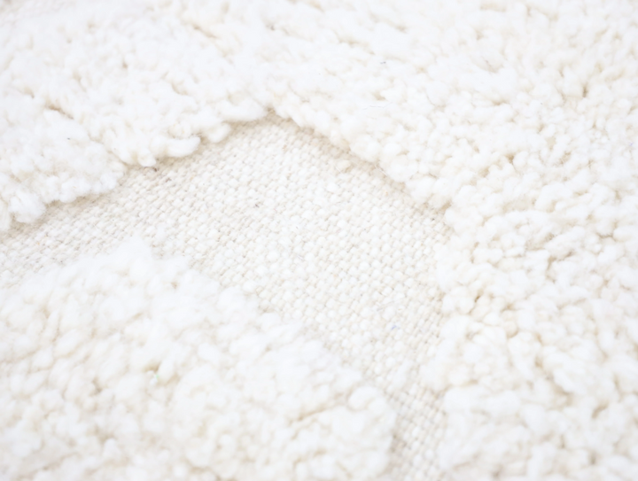 Custom Beni Ourain Rug | Minimalist Carved Ivory