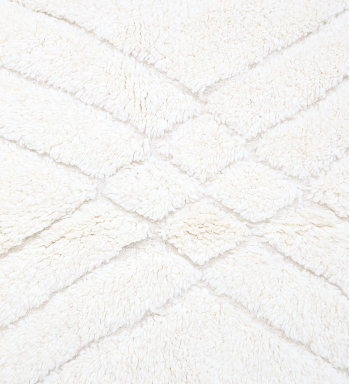 Authentic Custom Beni Ourain Rug | The Atlas Ivory Minimalist Tonal