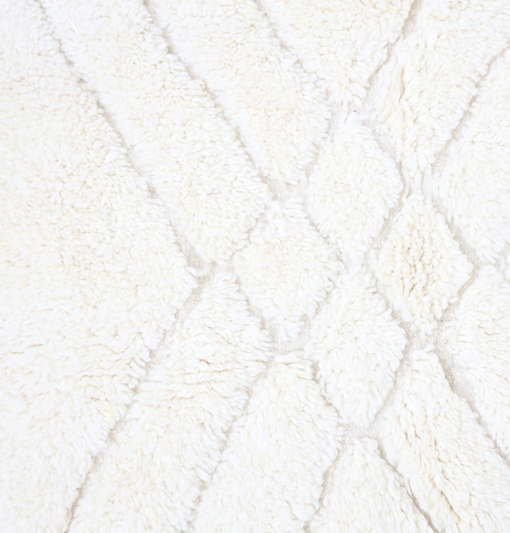 Authentic Custom Beni Ourain Rug | The Atlas Ivory Minimalist Tonal
