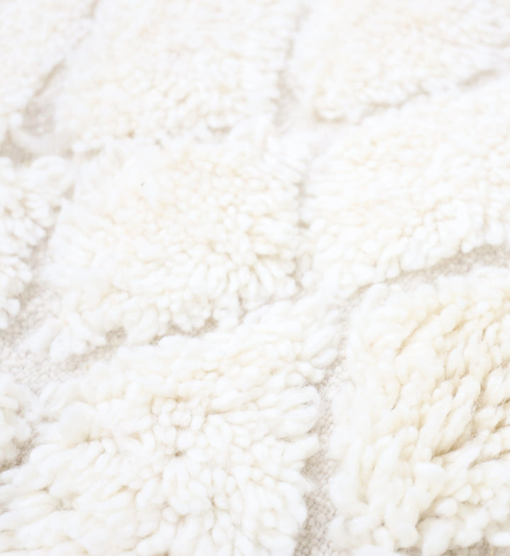 Authentic Custom Beni Ourain Rug | The Atlas Ivory Minimalist Tonal