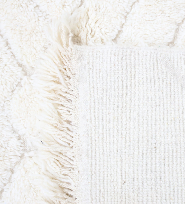 Authentic Custom Beni Ourain Rug | The Atlas Ivory Minimalist Tonal