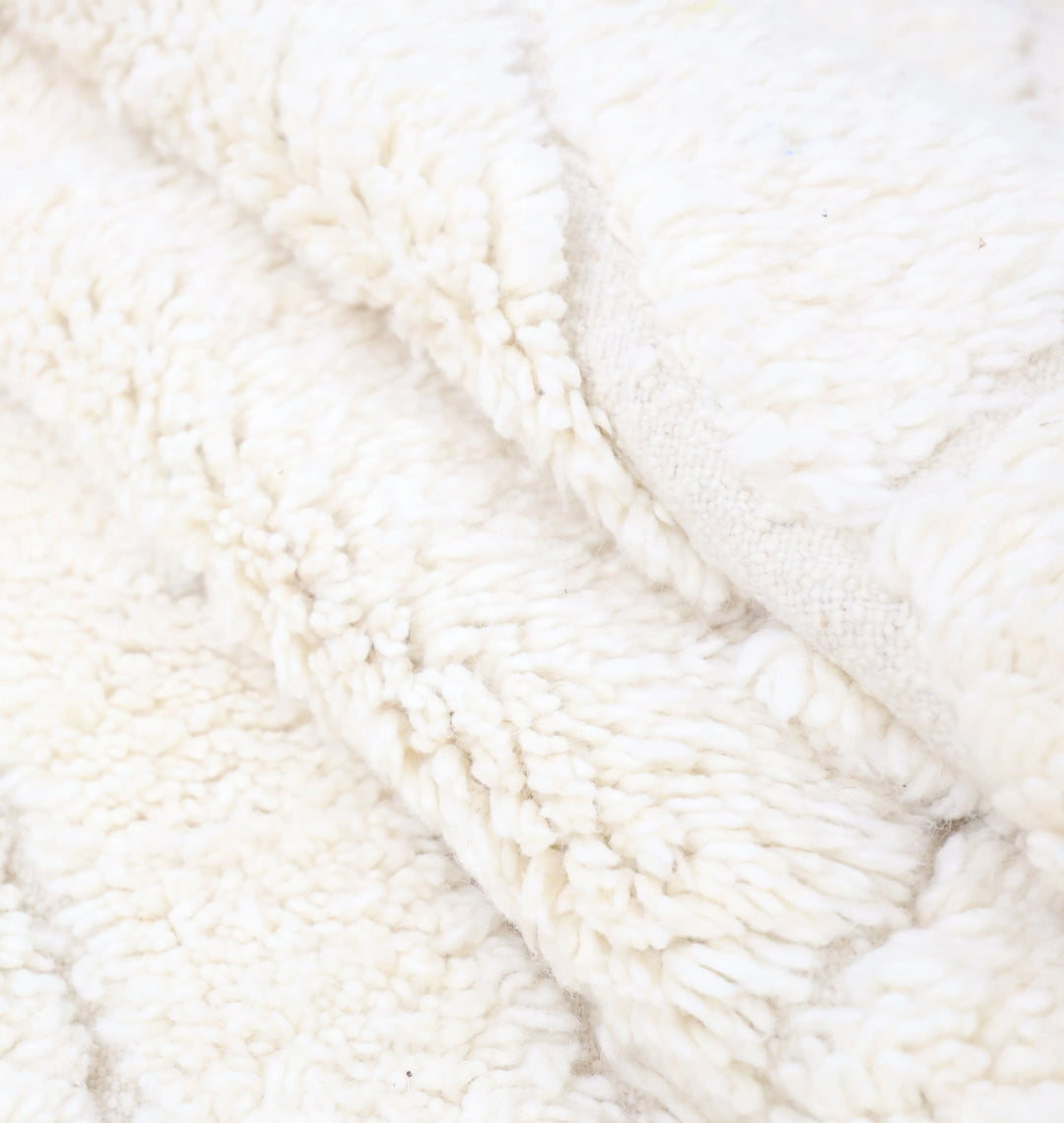 Authentic Custom Beni Ourain Rug | The Atlas Ivory Minimalist Tonal