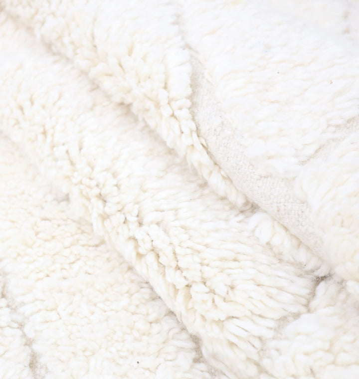 Authentic Custom Beni Ourain Rug | The Atlas Ivory Minimalist Tonal