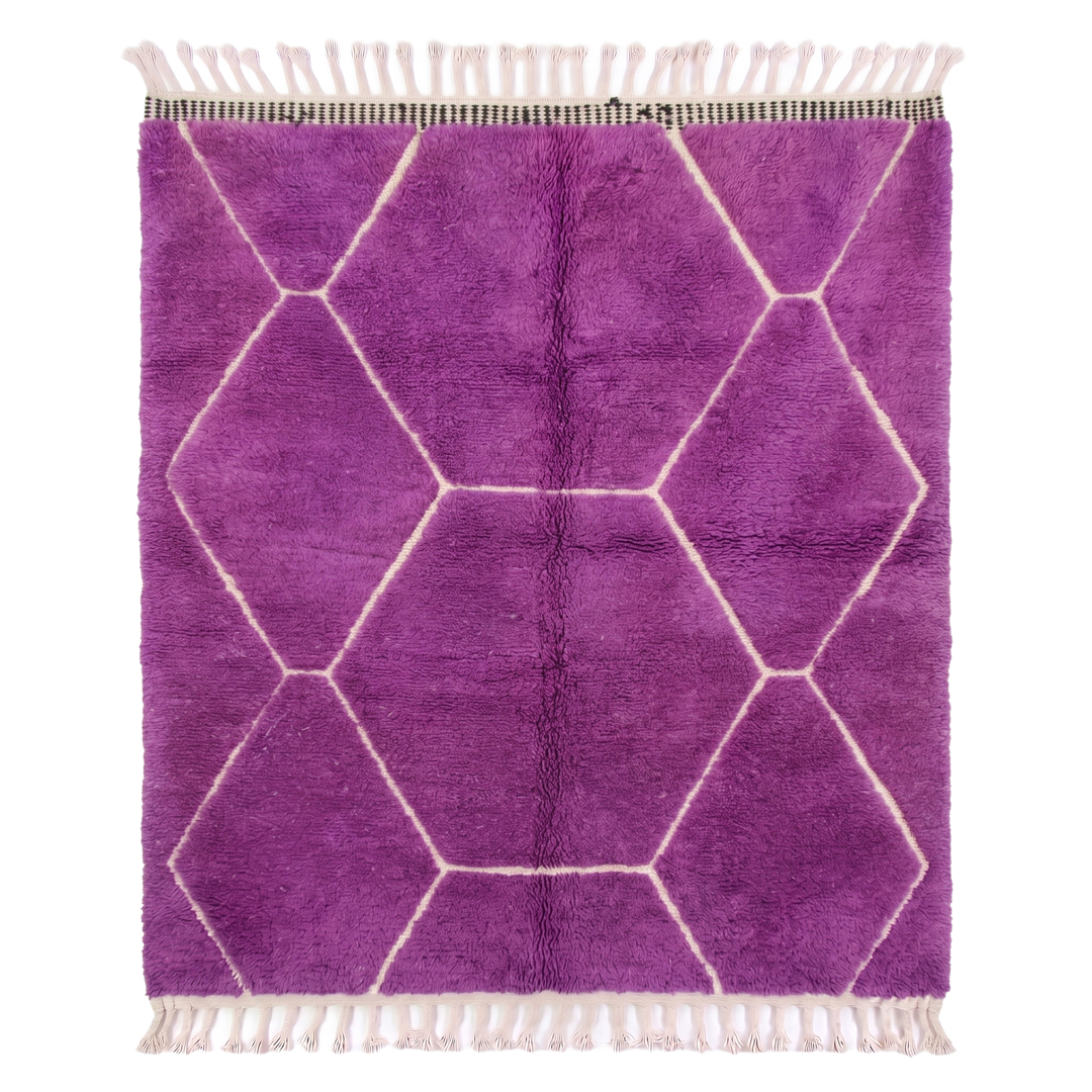Authentic Custom Beni Ourain Rug | Amethyst Purple